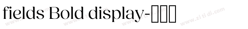 fields Bold display字体转换 fields Bold display字体转换